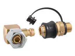GOK Steckkupplung Typ SKU-QR x G1/4LH-KN und Stecknippel STN x G1/4LH-ÜM 90°