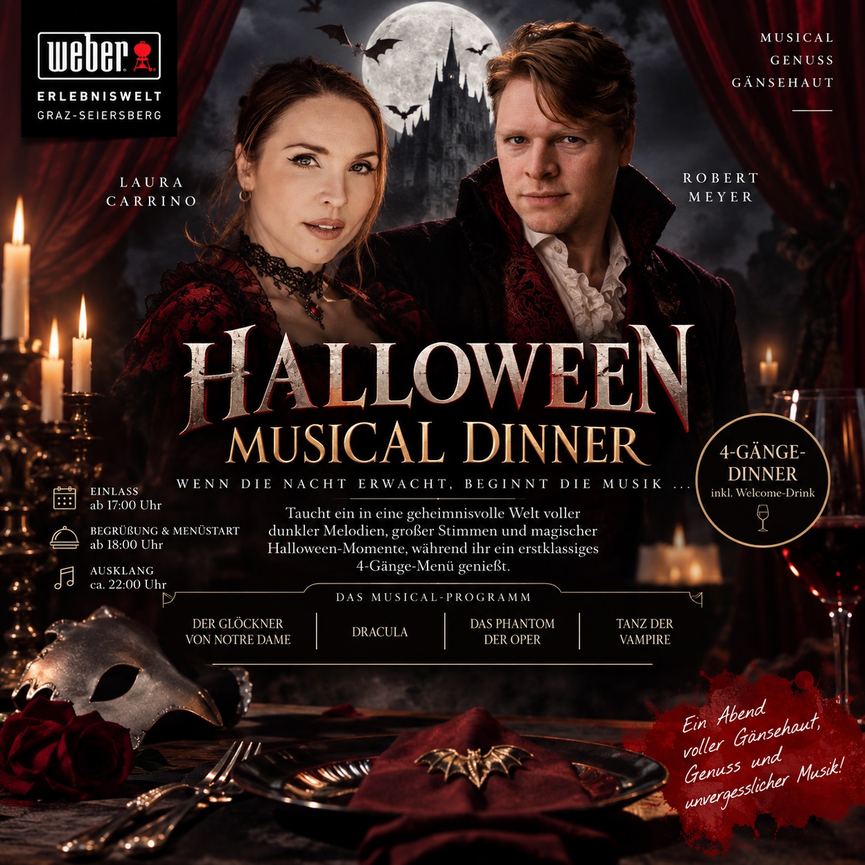 Eintrittskarte: Halloween Musical Dinner