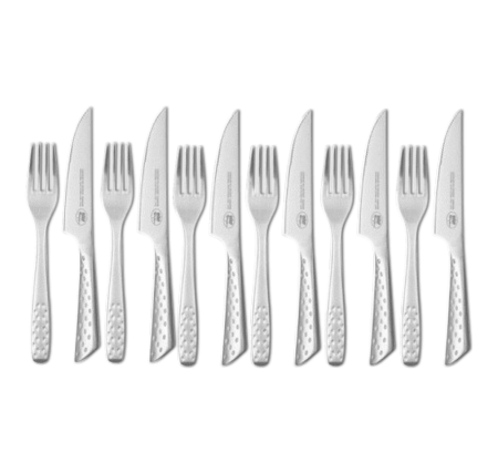 17845 - Weber Deluxe Steak-Set - 12-teilig, Edelstahl