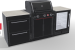 BBQKitchen_Set2 - BBQ Kitchen Set mit Genesis E-330 Stealth + 2 Module und K&uuml;hlschrank
