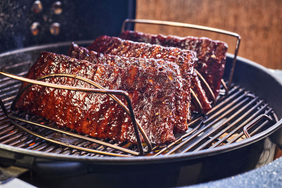 Bbq ribs weber top